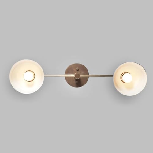 Die Nautical Decor 2-armige Wandleuchte, moderne Messinglampe, Wandleuchte Bolivar, Unterputzleuchte, niedrige Deckenleuchte, Badezimmer-Waschtisch-Wandleuchte, Licht, Flur, Durchgang 