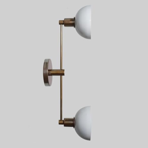 Die Nautical Decor 2-armige Wandleuchte, moderne Messinglampe, Wandleuchte Bolivar, Unterputzleuchte, niedrige Deckenleuchte, Badezimmer-Waschtisch-Wandleuchte, Licht, Flur, Durchgang 