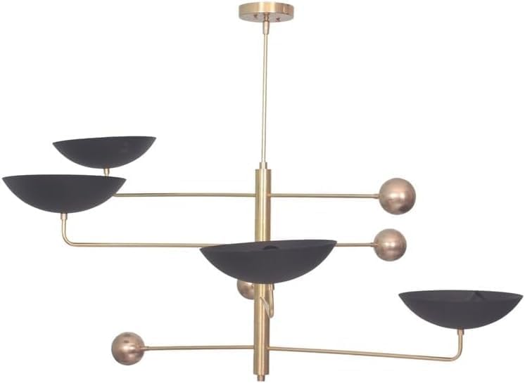 The Nautical Decor 4 Light Curved Pendant Mid Century Modern Sputnik Chandelier Light Fixture