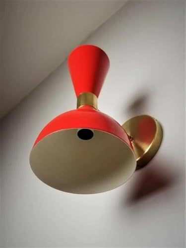 The Nautical Decor Wall Sconce Pair of Mid Century Italian Diabolo Light Fixture Lamps