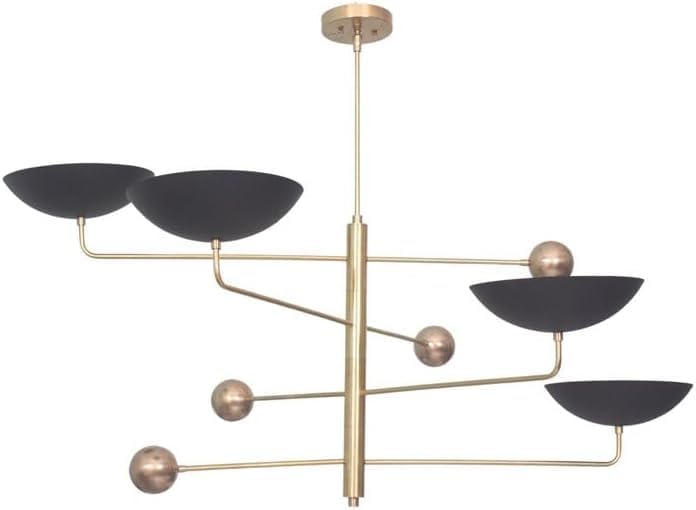 The Nautical Decor 4 Light Curved Pendant Mid Century Modern Sputnik Chandelier Light Fixture