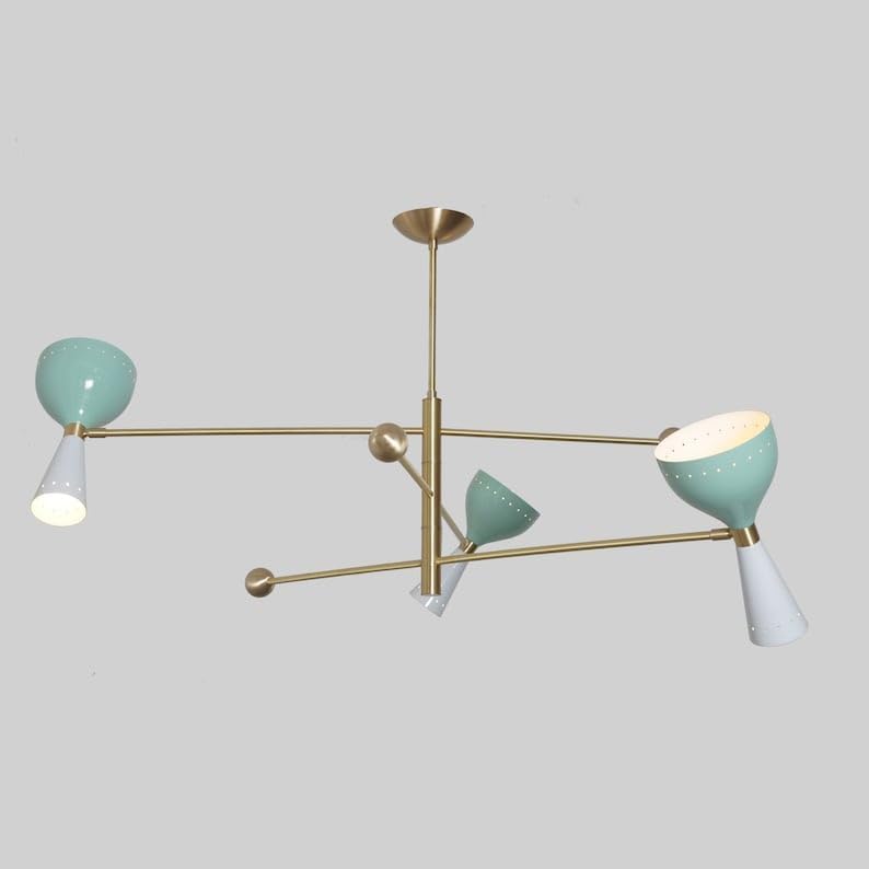 The Nautical Decor Style 3 Arms 6 Lights Modern Brass Bespoke Chandelier