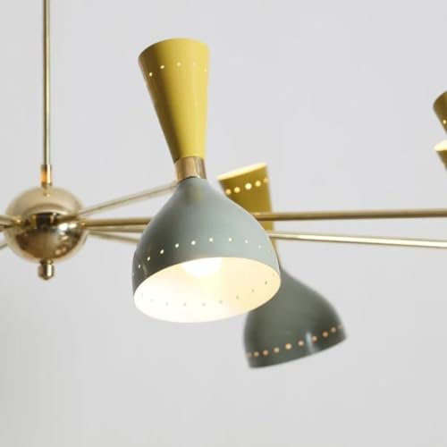 The Nautical Decor Mid Century Style 8 Arms 16 Lights Modern Brass Sputnik Chandelier