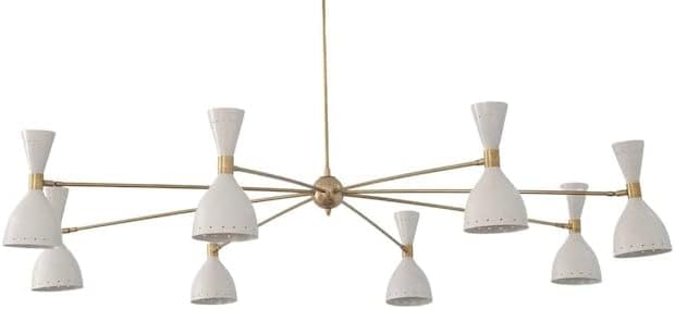 The Nautical Decor 16 Light Large Style Raw Brass Chandelier Light Fixture