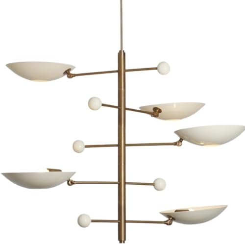 The Nautical Decor Beautiful 5 Light Mid Century Style Modern Brass Sputnik Light Chandelier