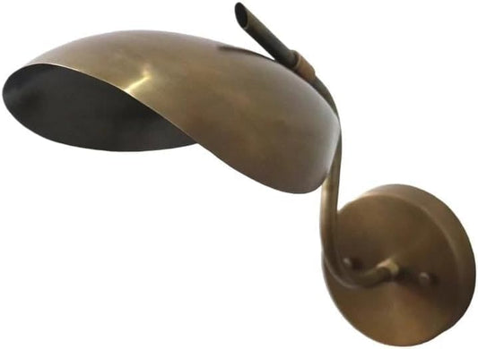 The Nautical Decor Elegant Curves Shape Handcrafted Brass Wall Lamp Fixture