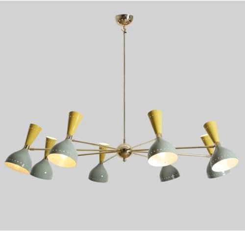 The Nautical Decor Mid Century Style 8 Arms 16 Lights Modern Brass Sputnik Chandelier