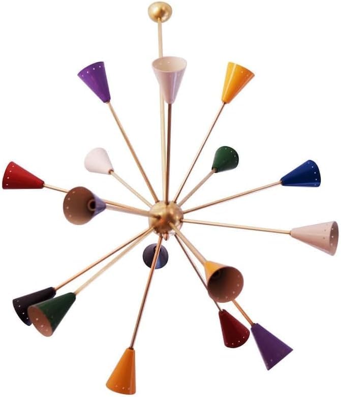 The Nautical Decor 16 Arm Lights Style Modern Brass Multicolor Sputnik Chandelier Lighting Fixture