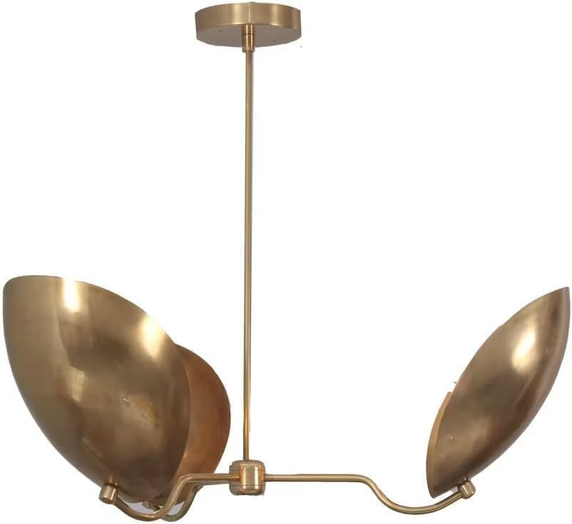 The Nautical Decor 3 Light Curved Shades Pendant Mid Century Modern Sputnik Chandelier Light Fixture