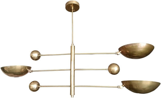 The Nautical Decor 3 Pendant Light Mid Century Modern Brass Sputnik Chandelier Pendent Beautiful Light Fixture