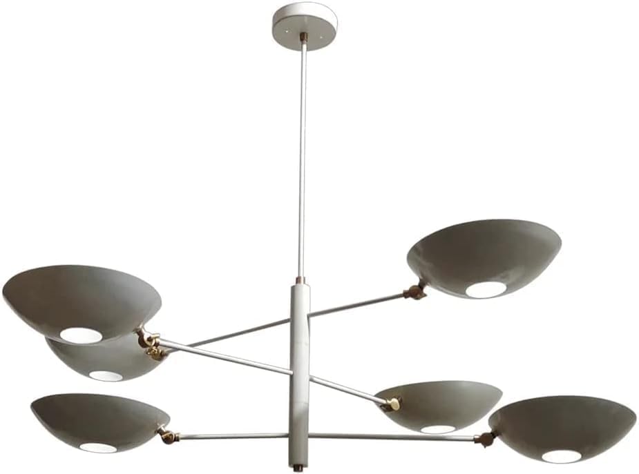 The Nautical Decor 6 Light Pendant Mid Century Modern Raw Brass Sputnik Chandelier Light FixtureS