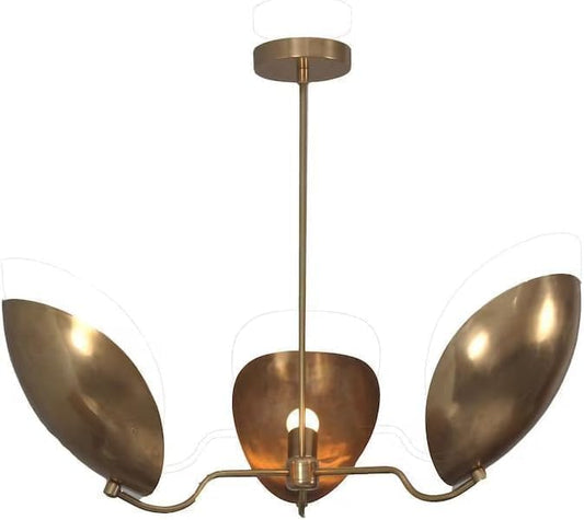 The Nautical Decor 3 Light Curved Shades Pendant Mid Century Modern Sputnik Chandelier Light Fixture