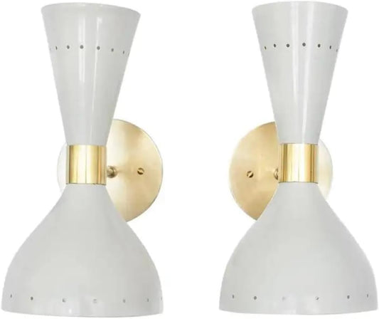 The Nautical Decor Style Sconces Modern Brass Mid Century Pair of Wall Fixture Lamp