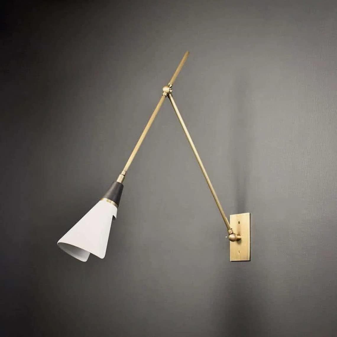 Brass Kitchen Light Wall Sconce Wall Light - Adjustable Light Raw Brass Perfect White Italian Light Mid Century Sconce